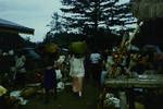 Rabaul produce market, stick of sugarcane in foreground