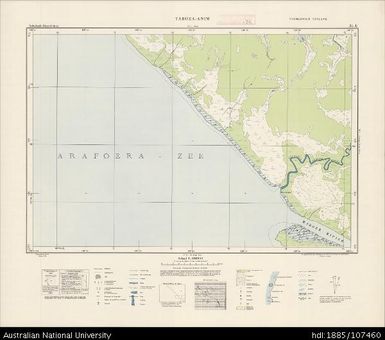 Indonesia, Western New Guinea, Taroea-Anim, Series: Nederlands-Nieuw-Guinea, Sheet 24-U, 1956, 1:100 000