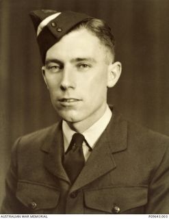 Studio portrait of 420247 Aircraftman (later Sergeant (Sgt)) Charles Roland Napier, 22 Squadron RAAF, of Leichhardt, NSW. Sgt Napier was killed on operations over Buna, Papua New Guinea, on 26 ..