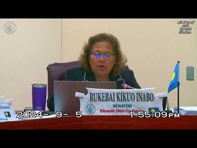 Palau National Congress | 11th OEK, The Senate 4th Day of 15th Special Session