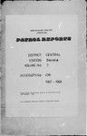 Patrol Reports. Central District, Bereina, 1967-1968