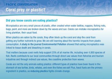 Pacific Conversation Card Series : Coral Prey or Plastic?