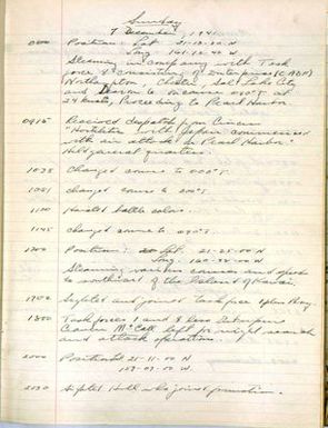 War Diary USS McCall