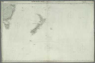 South Pacific Ocean comprised between the parallels of 27° south and 60° south and extending from Melbourne to Cape Horn. compiled from the most recent surveys in the Hydrographic Office 1877 ; engraved by Edwd. Weller