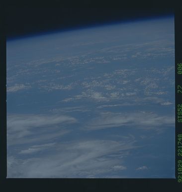 STS052-77-006 - STS-052 - Earth observations from Columbia, Orbiter Vehicle (OV) 102, during STS-52