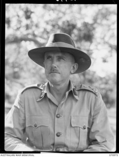 PORT MORESBY, PAPUA, 1944-03-13. VX20308 MAJOR-GENERAL F.H. BERRYMAN, CBE, DSO, GENERAL OFFICER COMMANDING 2ND AUSTRALIAN CORPS