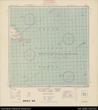 Solomon Islands (Melanesia), Cape Surville, Series: AMS X401, Sheet SC 58-4, 1944, 1:500 000