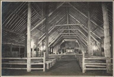 Glimpses around Wanigella [Wanigela], [interior of the Mission Church] Frank Hurley