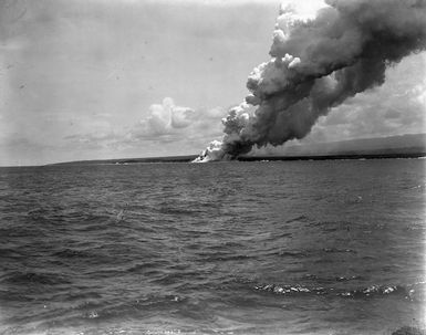 Volcanic eruption at Savaii