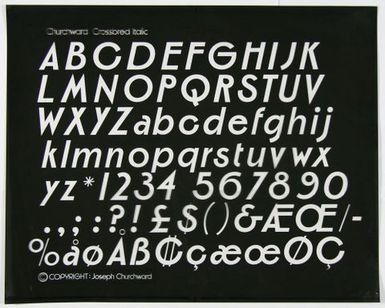 Churchward Crossbred Italic Print Negative