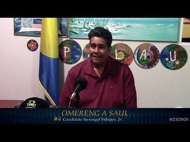Omereng A Saul with Candidate Surangel Whipps, Jr. (09/23/2020)