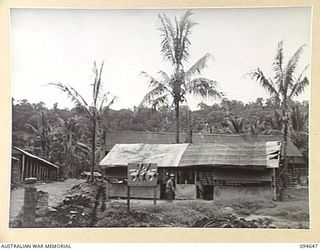 TOL, NEW BRITAIN, 1945-08-01. THE DETAIL ISSUE DEPOT AT THE CAMP SITE OF 52 TRANSPORT PLATOON, AUSTRALIAN ARMY SERVICE CORPS