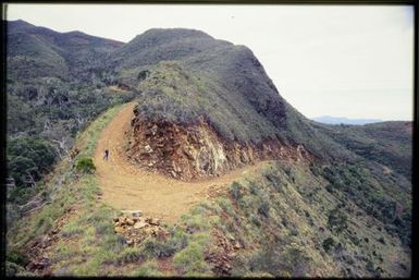 Viv Whitaker on mining road