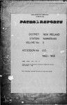 Patrol Reports. New Ireland District, Namatanai, 1953 - 1955