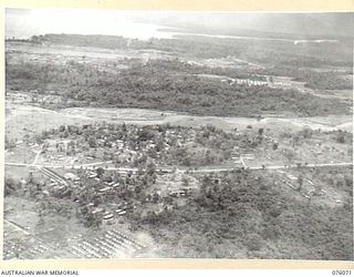 LAE, NEW GUINEA. 1944-09-19. AN AERIAL VIEW OF HEADQUARTERS, NEW GUINEA FORCE