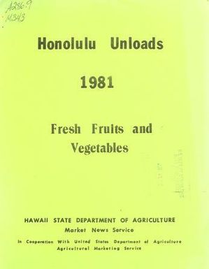 Honolulu unloads fresh fruits and vegetables
