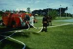 Practice fire drill with new equipment at Lae