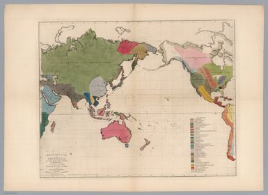 Ethnographical Map of Polynesia, in the Earliest Times, Illustrative of Dr. Pritchard's Natural History of Man and His Researches into the Physical History of Mankind. Second Edition - 1861.