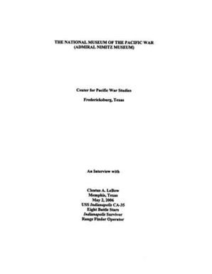 Oral History Interview with Cleatus A. LeBow, May 2, 2006