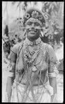 Woman wearing an assortment of jewelry