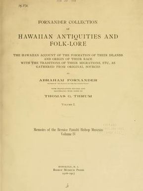 Memoirs of the Bernice Pauahi Bishop Museum of Polynesian Ethnology and Natural History