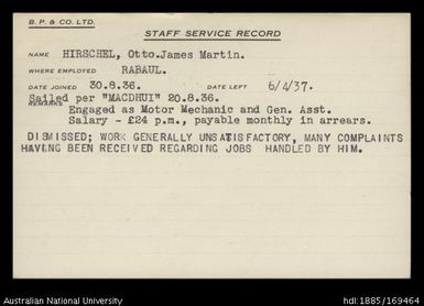 Hirschel, Otto James Martin